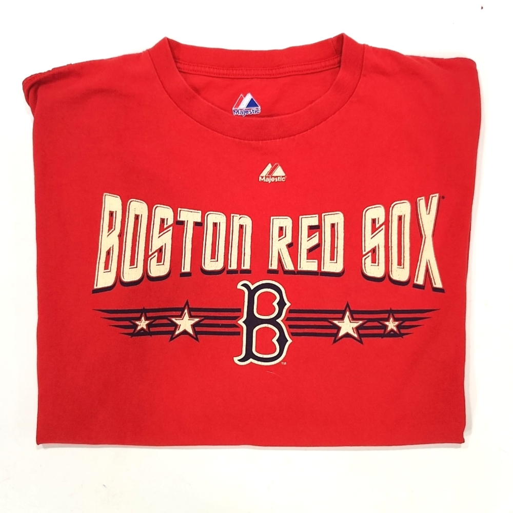 Boston Red Sox History of Championships Double Sided Red Men's Large